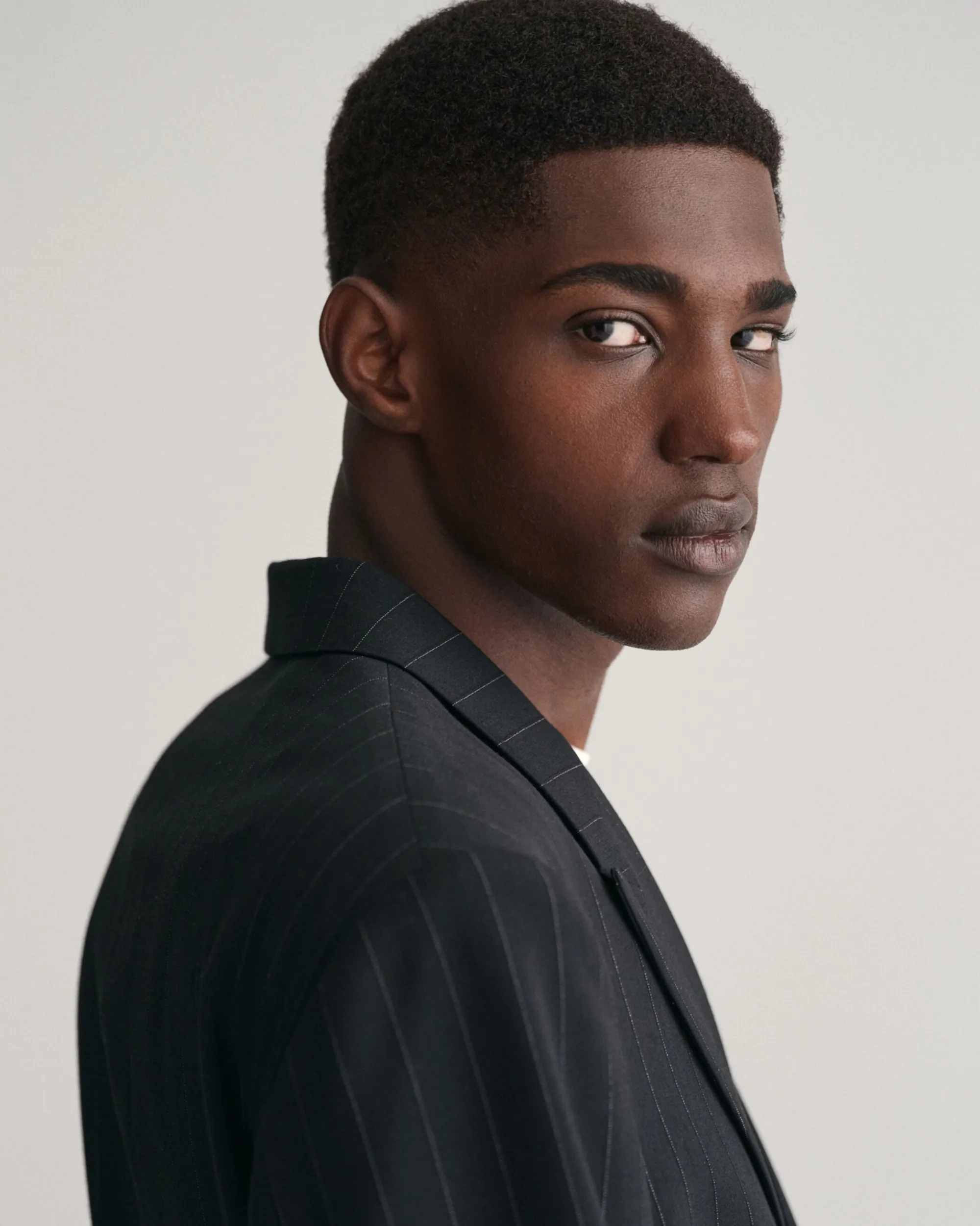 Relaxed Fit Pinstripe Suit Blazer