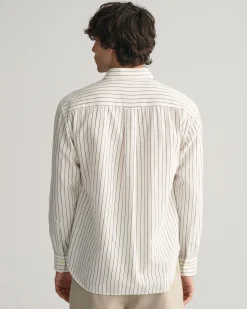 Relaxed Fit Pinstriped Seersucker Shirt