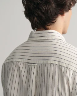 Relaxed Fit Pinstriped Seersucker Shirt
