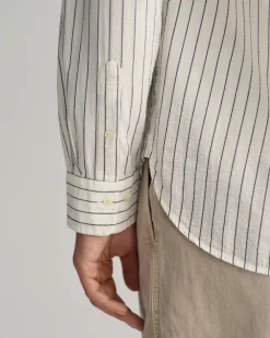 Relaxed Fit Pinstriped Seersucker Shirt