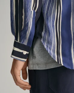 Relaxed Fit Printed Silk Shirt