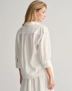 Relaxed Fit Seersucker Striped Popover Shirt