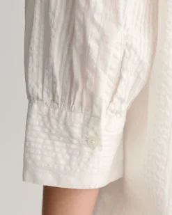 Relaxed Fit Seersucker Striped Popover Shirt