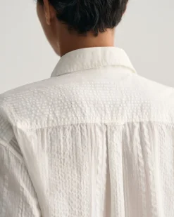 Relaxed Fit Seersucker Striped Shirt