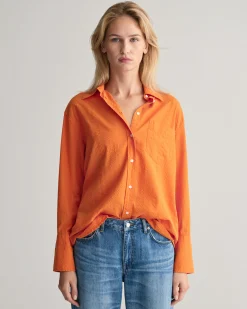 Relaxed Fit Seersucker Striped Shirt