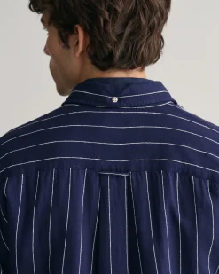 Relaxed Fit Slub Striped Shirt