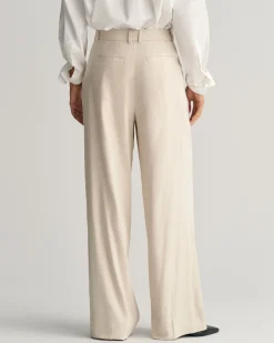 Relaxed Fit Stretch Linen Tailored Pants