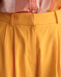 Relaxed Fit Stretch Linen Tailored Pants