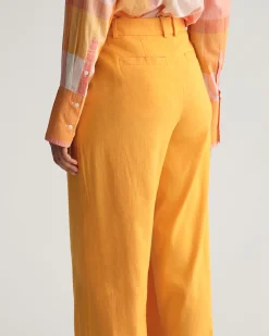 Relaxed Fit Stretch Linen Tailored Pants