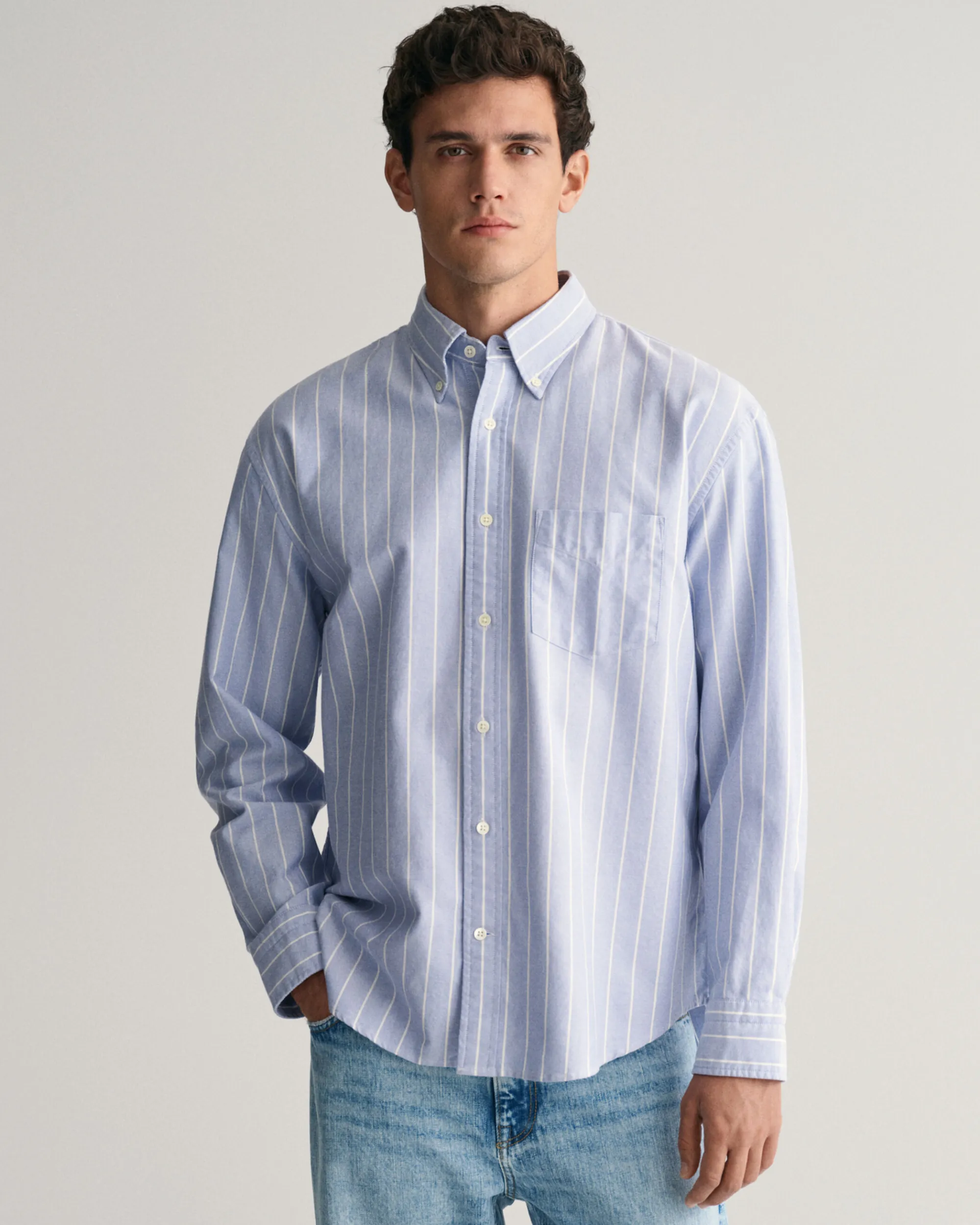 Relaxed Fit Striped Heritage Oxford Shirt