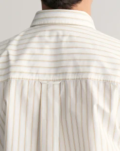Relaxed Fit Striped Heritage Poplin Short Sleeve Shirt