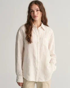 Relaxed Fit Striped Linen Shirt