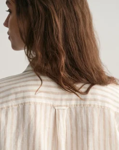 Relaxed Fit Striped Linen Shirt
