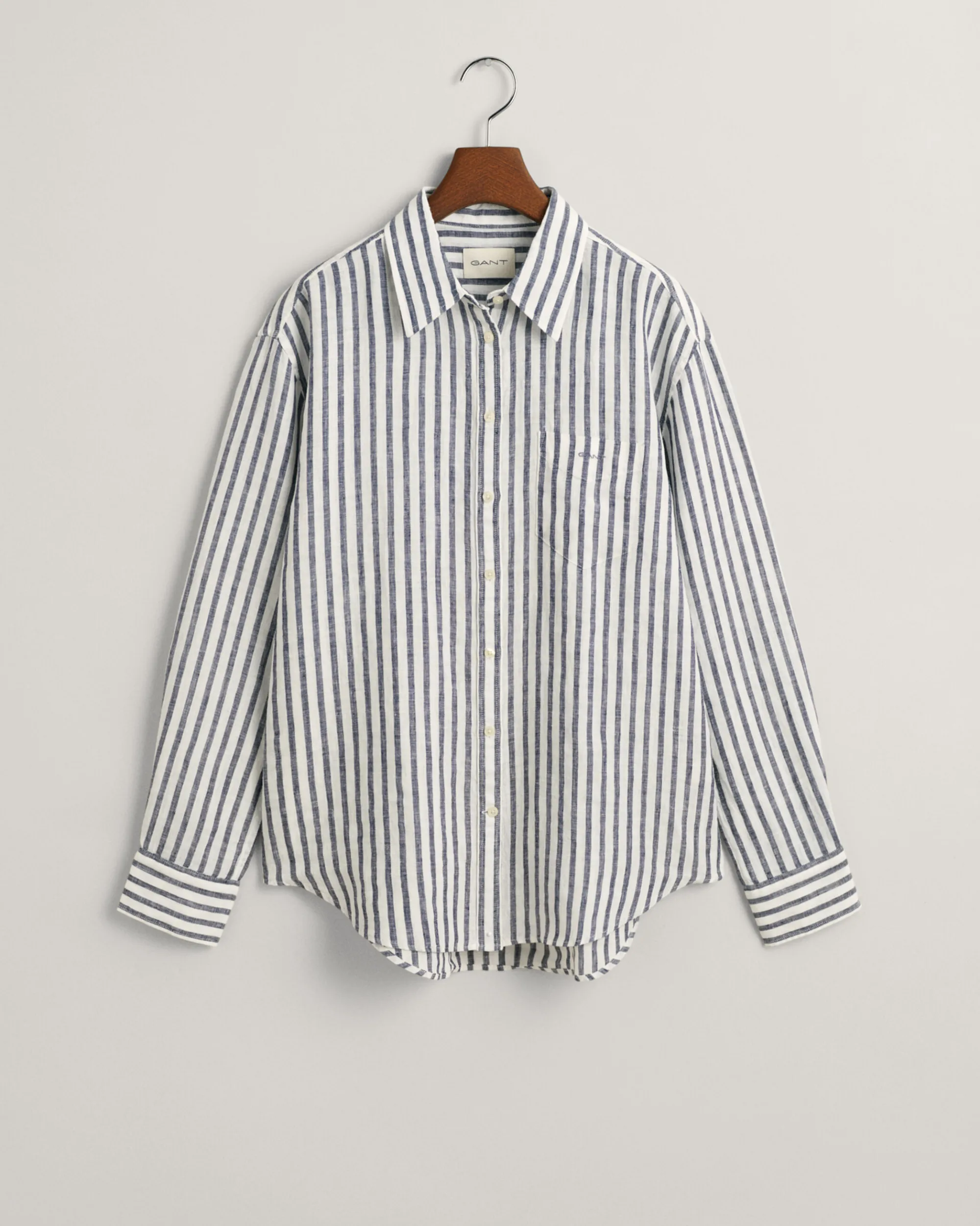 Relaxed Fit Striped Linen Shirt