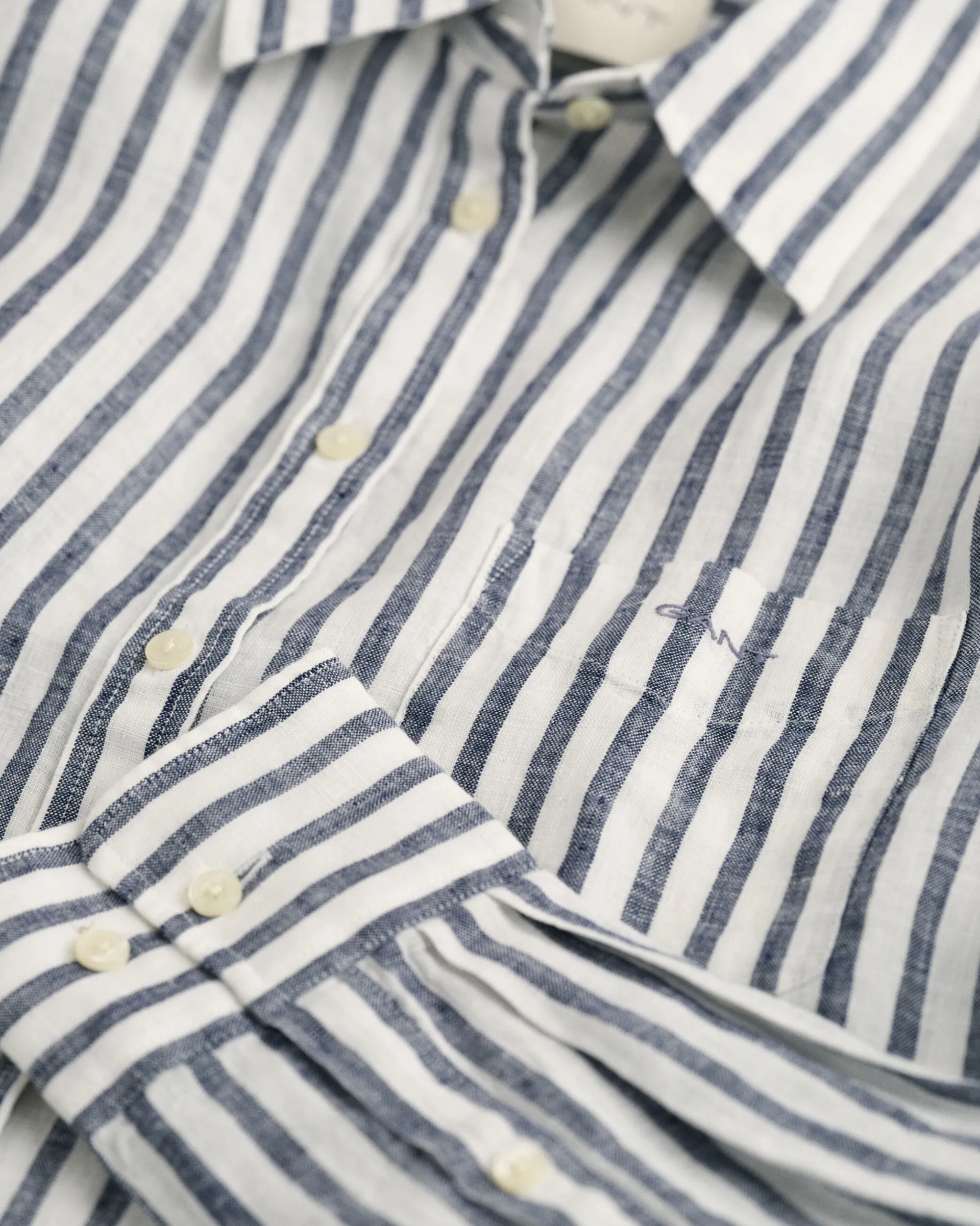 Relaxed Fit Striped Linen Shirt