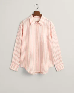 Relaxed Fit Striped Linen Shirt