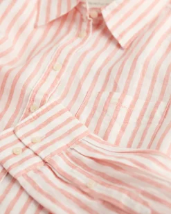 Relaxed Fit Striped Linen Shirt