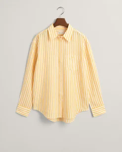Relaxed Fit Striped Linen Shirt