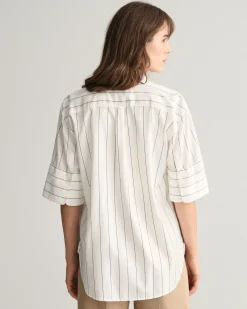 Relaxed Fit Striped Luxury Oxford Short Sleeve Shirt