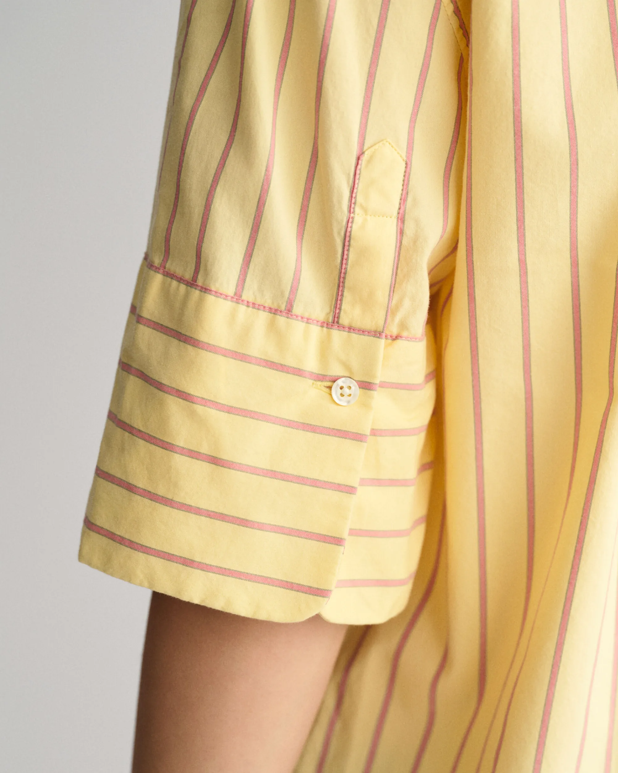 Relaxed Fit Striped Luxury Oxford Short Sleeve Shirt