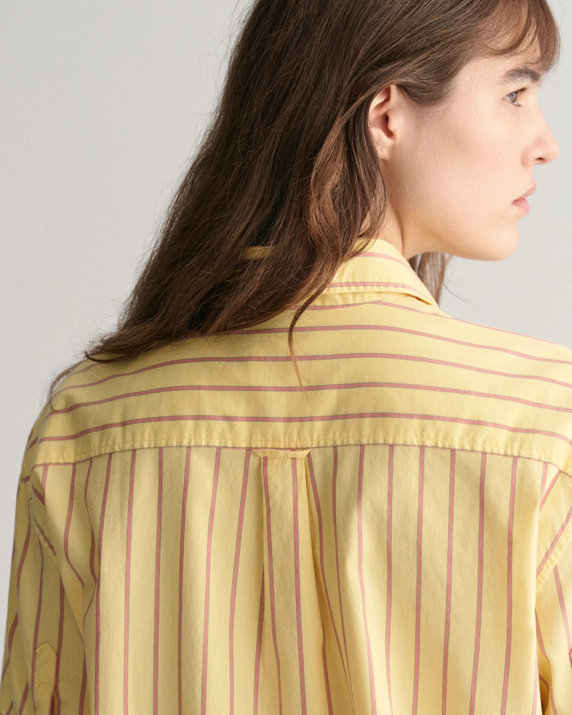 Relaxed Fit Striped Luxury Oxford Short Sleeve Shirt