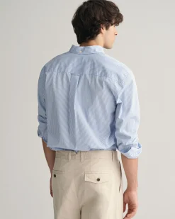Relaxed Fit Striped Poplin Shirt