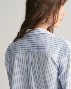 Relaxed Fit Striped Poplin Shirt