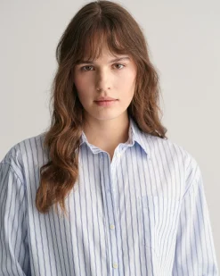 Relaxed Fit Striped Poplin Shirt