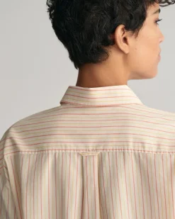 Relaxed Fit Striped Poplin Shirt