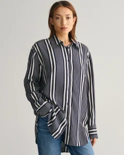 Relaxed Fit Striped Print Shirt
