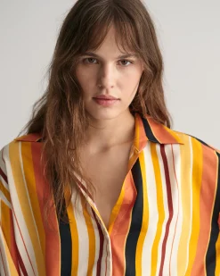 Relaxed Fit Striped Tie Band Shirt