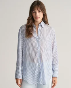 Relaxed Fit Wide Cuff Striped Shirt