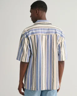 Relaxed Fit Wide Striped Short Sleeve Shirt