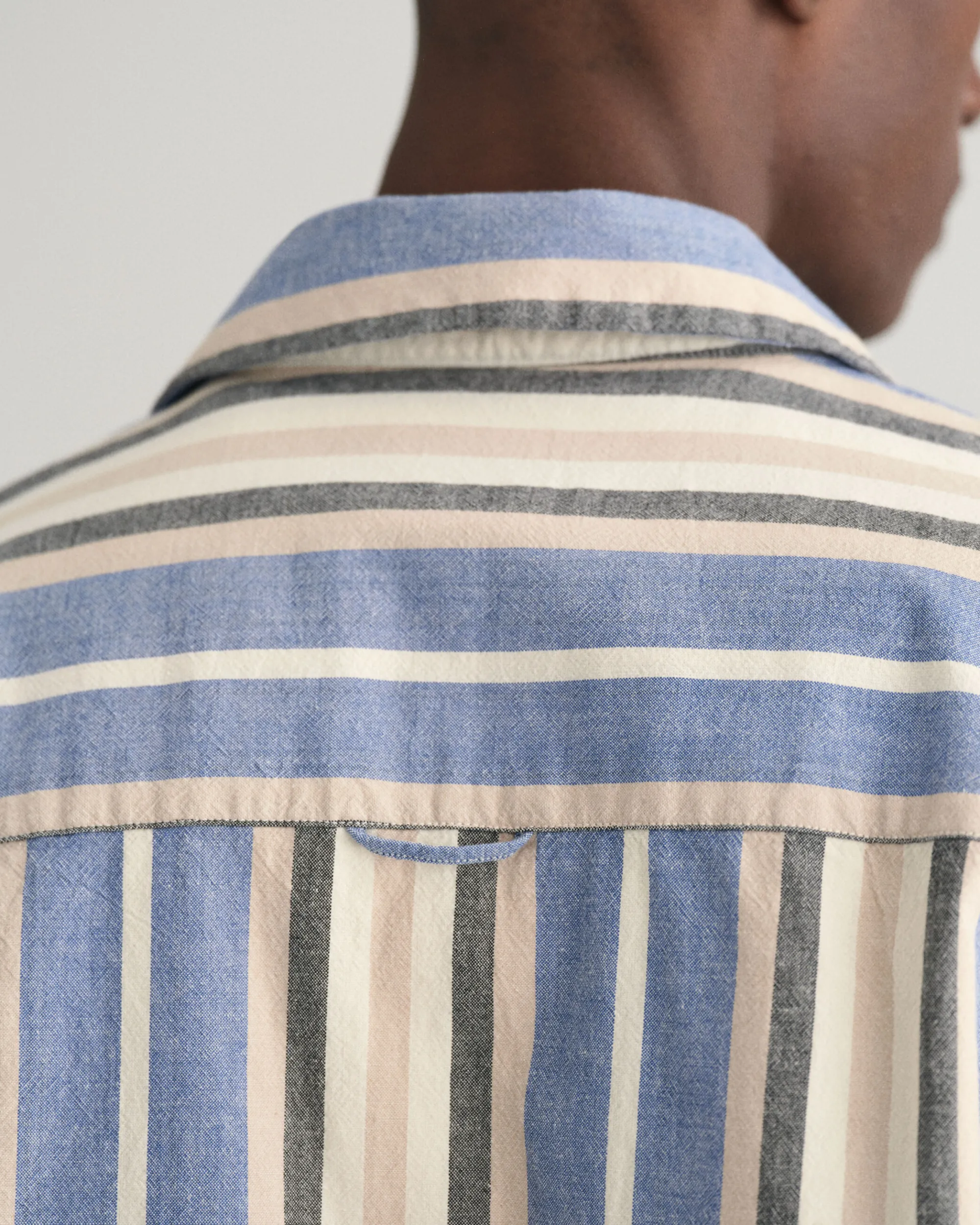 Relaxed Fit Wide Striped Short Sleeve Shirt