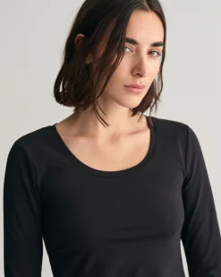 Scoop Neck Long Sleeve Top