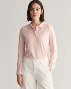 Shield Long Sleeve Piqué Polo Shirt