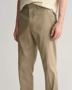 Slim Fit Cotton Linen Suit Pants