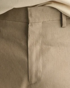 Slim Fit Cotton Linen Suit Pants
