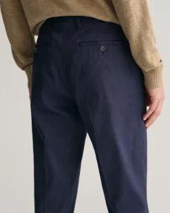 Slim Fit Cotton Linen Suit Pants