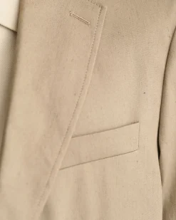 Slim Fit Cotton Linen Suit Blazer