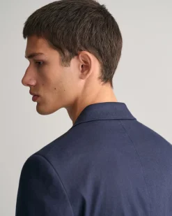 Slim Fit Cotton Linen Suit Blazer