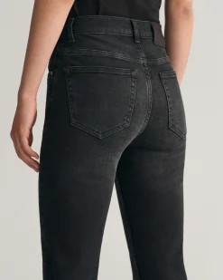 Slim Fit Cropped Black Jeans