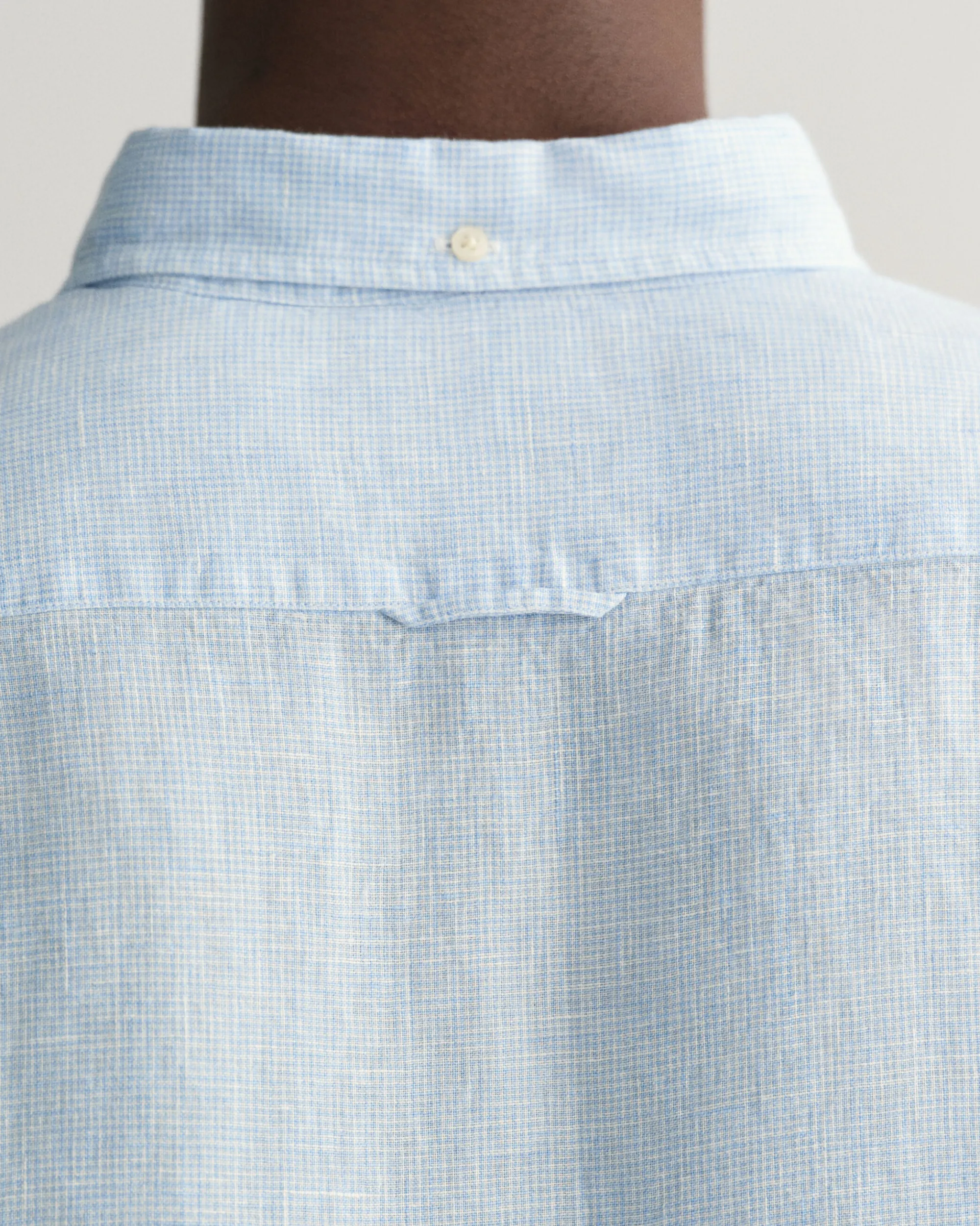 Slim Fit Houndstooth Linen Shirt