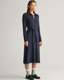 Slim Fit Jersey Shirt Dress