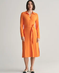 Slim Fit Jersey Shirt Dress
