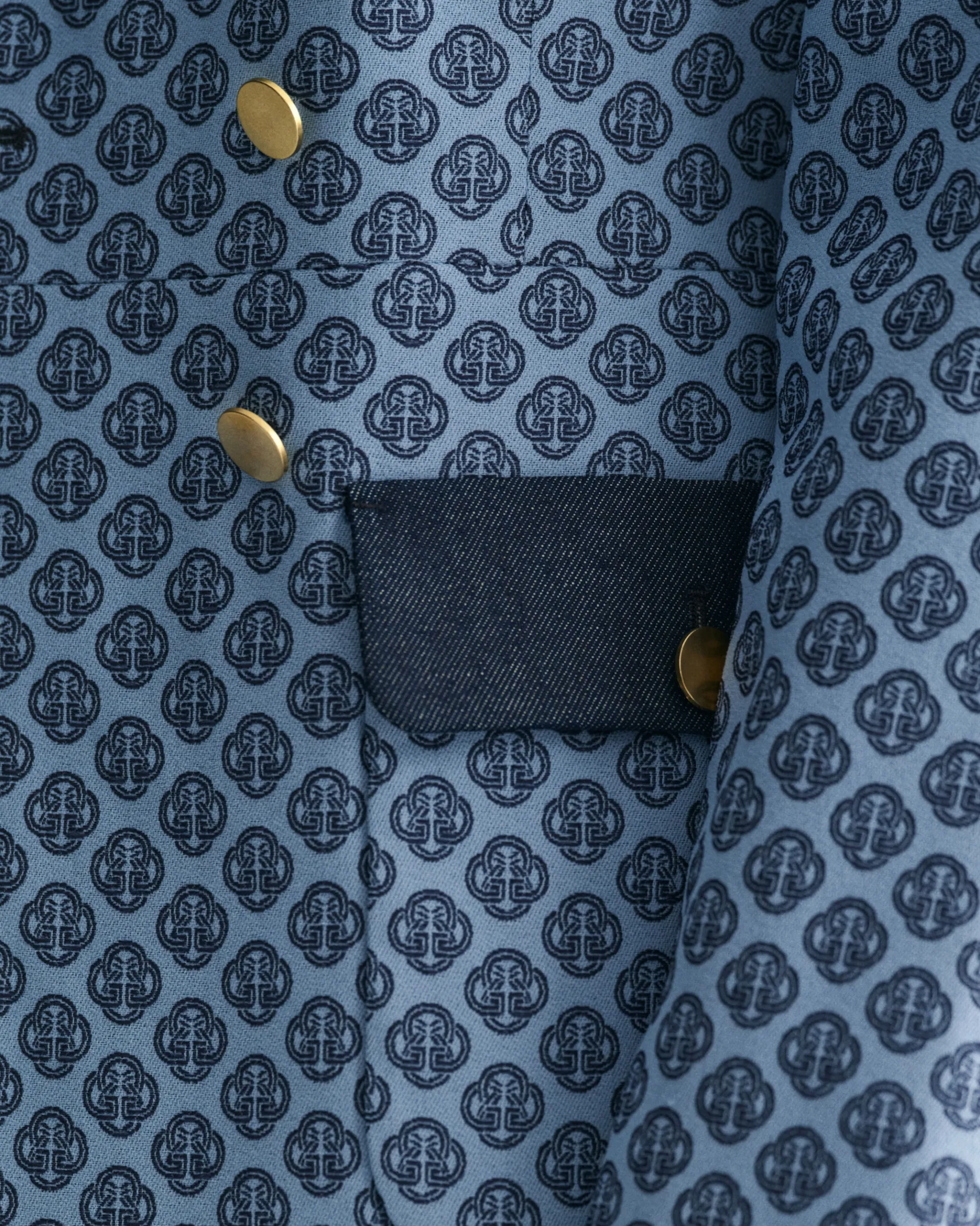Slim Fit Monogram Jacquard Blazer