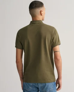 Slim Fit Shield Piqué Polo Shirt