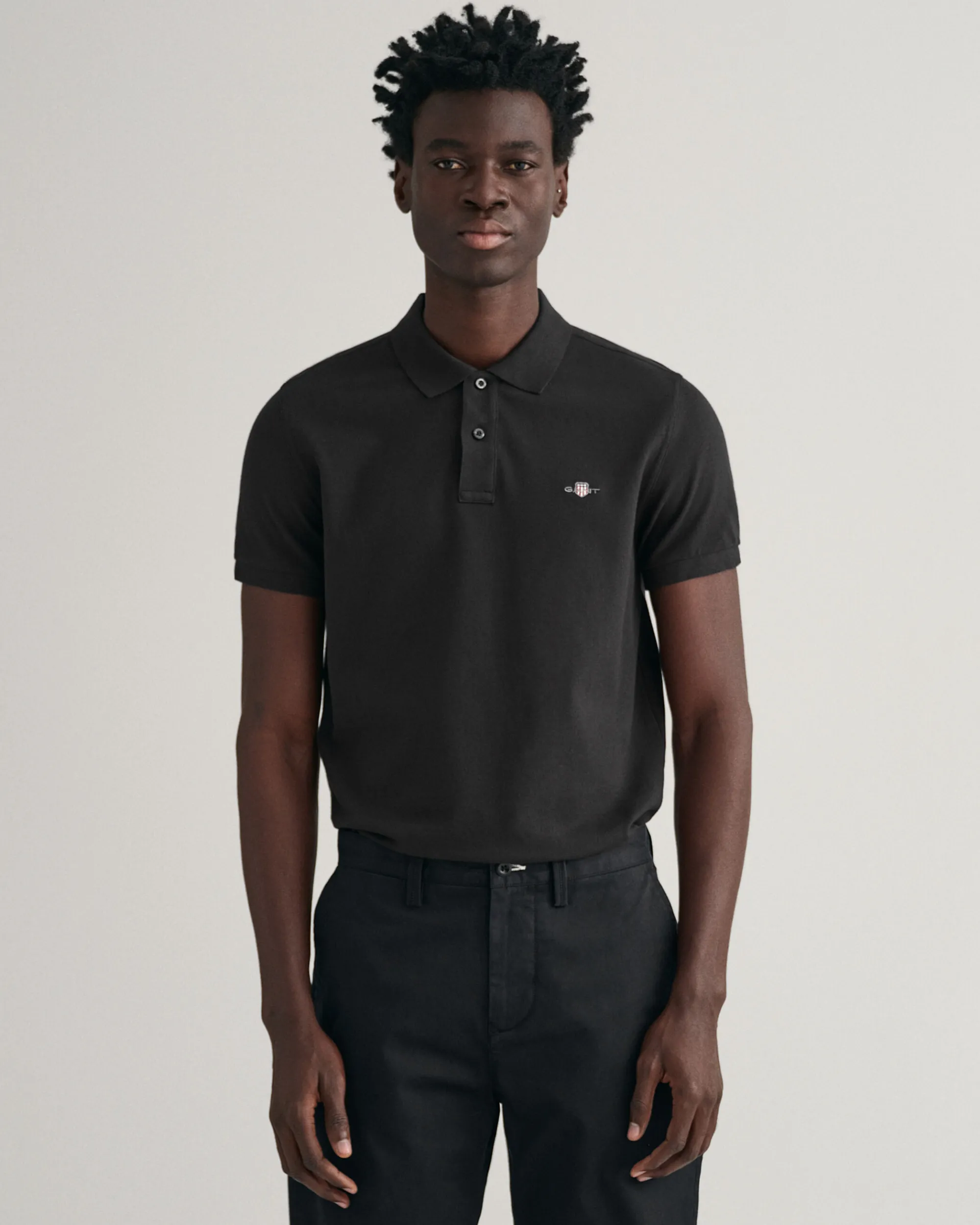 Slim Fit Shield Piqué Polo Shirt