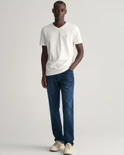 Slim Fit Shield V-Neck T-Shirt