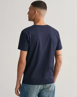 Slim Fit Shield V-Neck T-Shirt